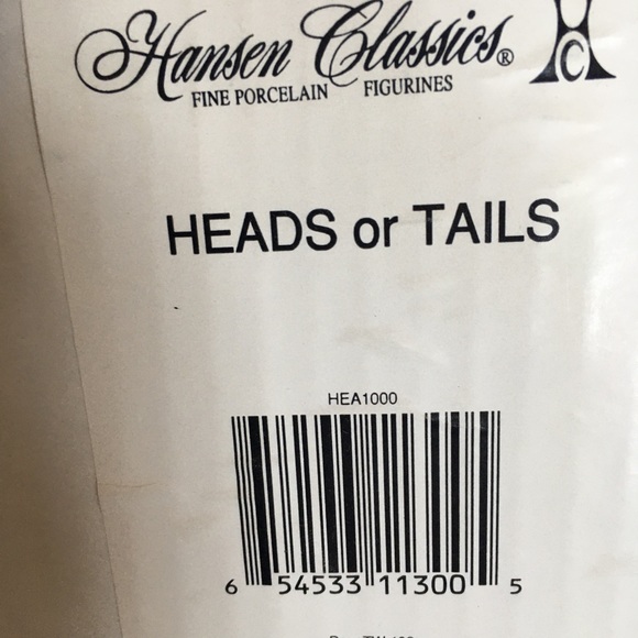 Sweet Hansen Classics Fine Porcelain “Heads or Tails” 1993 collectible figurine - Picture 6 of 6